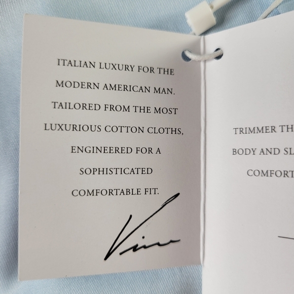 Vince Camuto Modern Fit Shirt Men 16 1/2 36-37 Spread Collar Long Sleeve Blue - Picture 6 of 15